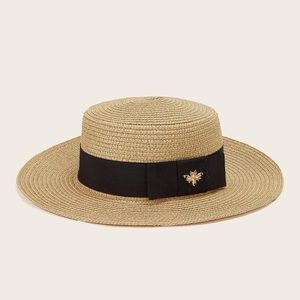 Restocked NEW Gold Bee Straw Beach Hat